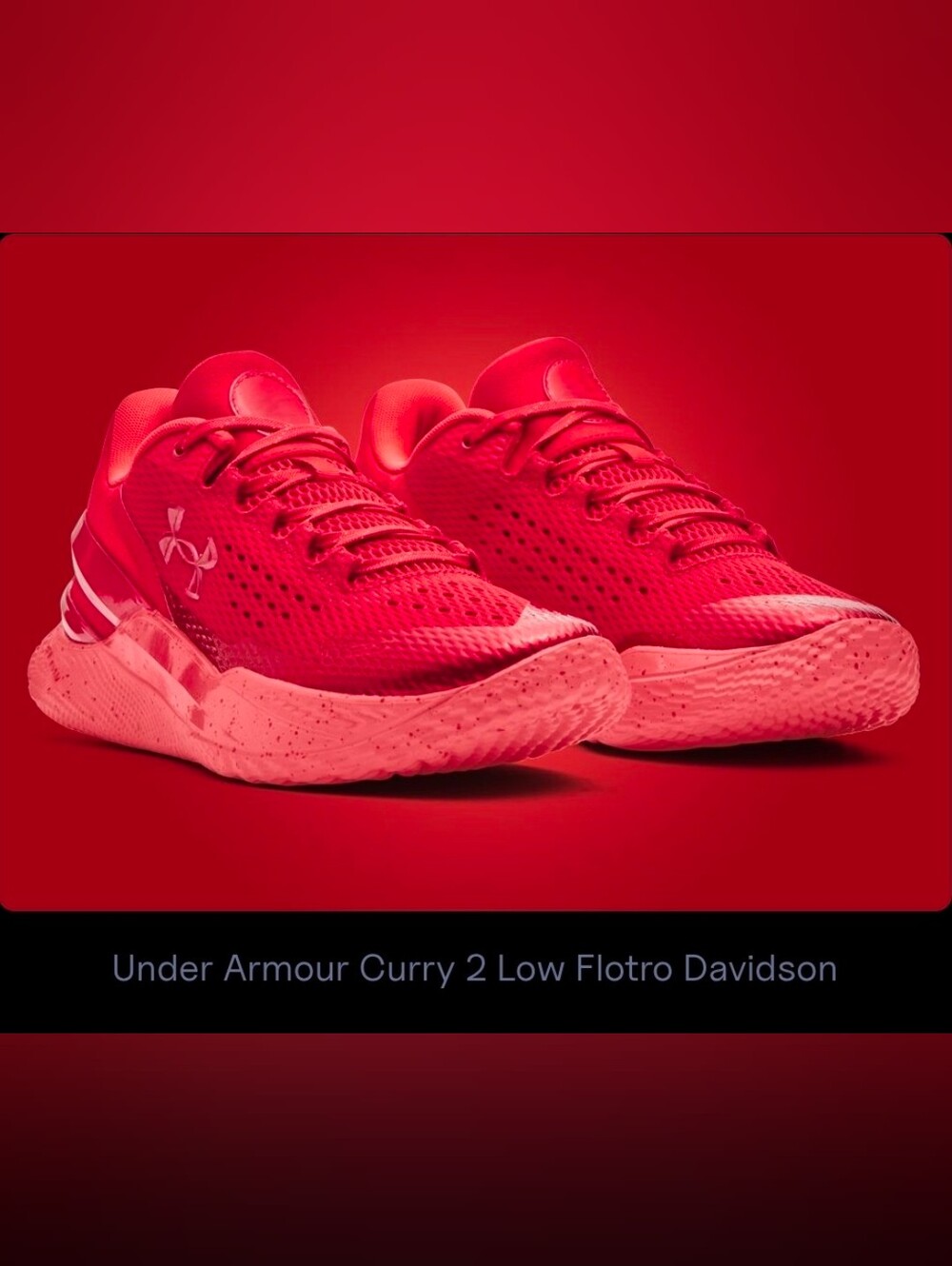 [M-12] The Under Armour Curry 2 Low Flotro "" Davidson""